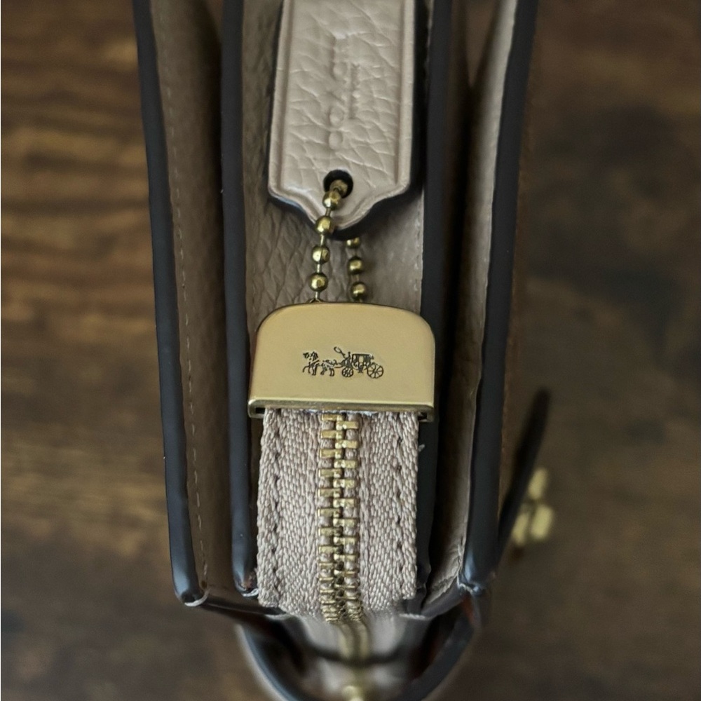 Coach Signature C Wallet on Chain Crossbody in Taupe - Picture 13 of 13